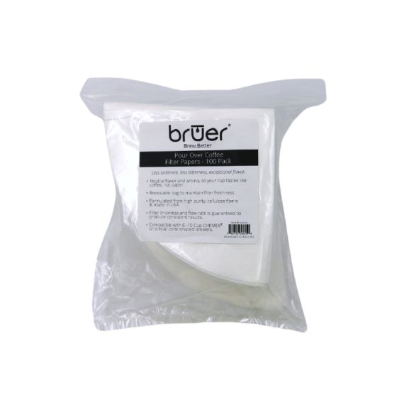 Bruer Folded Cone Filter Paper - 100 pack